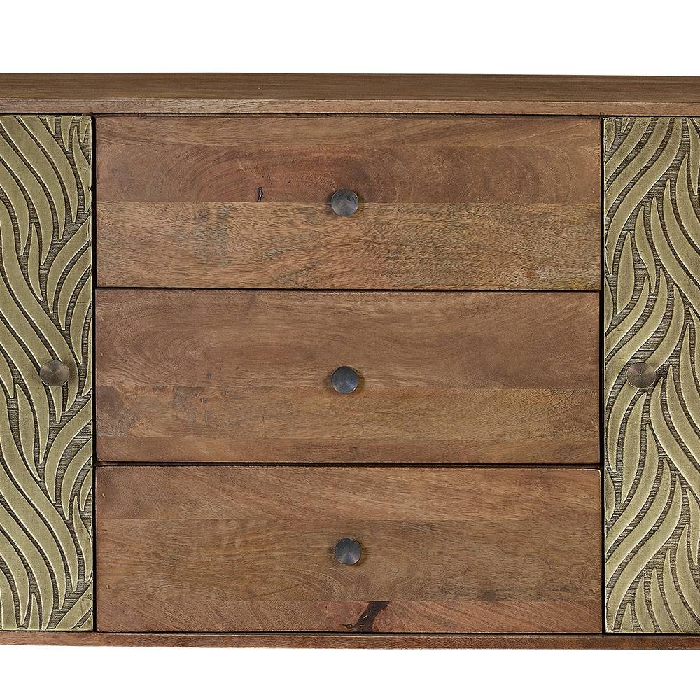 Design Sideboard aus Mangoholz und Metall - Filurina