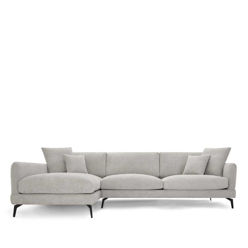 L-Design Dreisitzer Sofa in Hellgrau - Gozoa