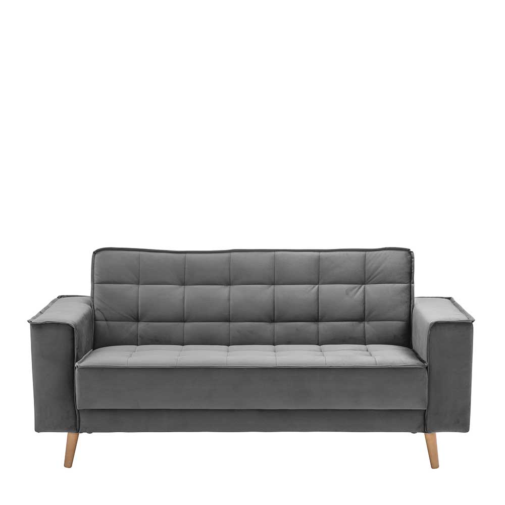 Zweisitzer Sofa in Anthrazit Samtvelours - Vlacoma