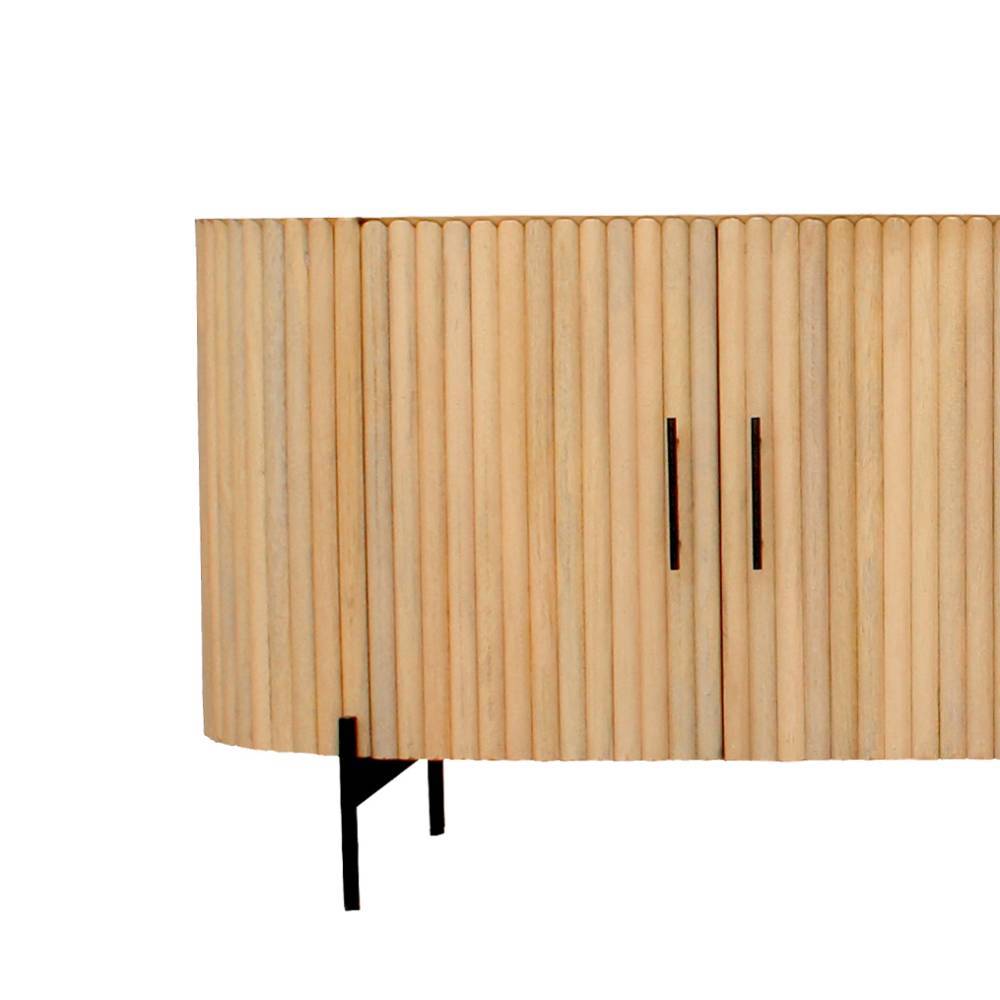 Mangoholz Sideboard in Lamellenoptik - Dorian