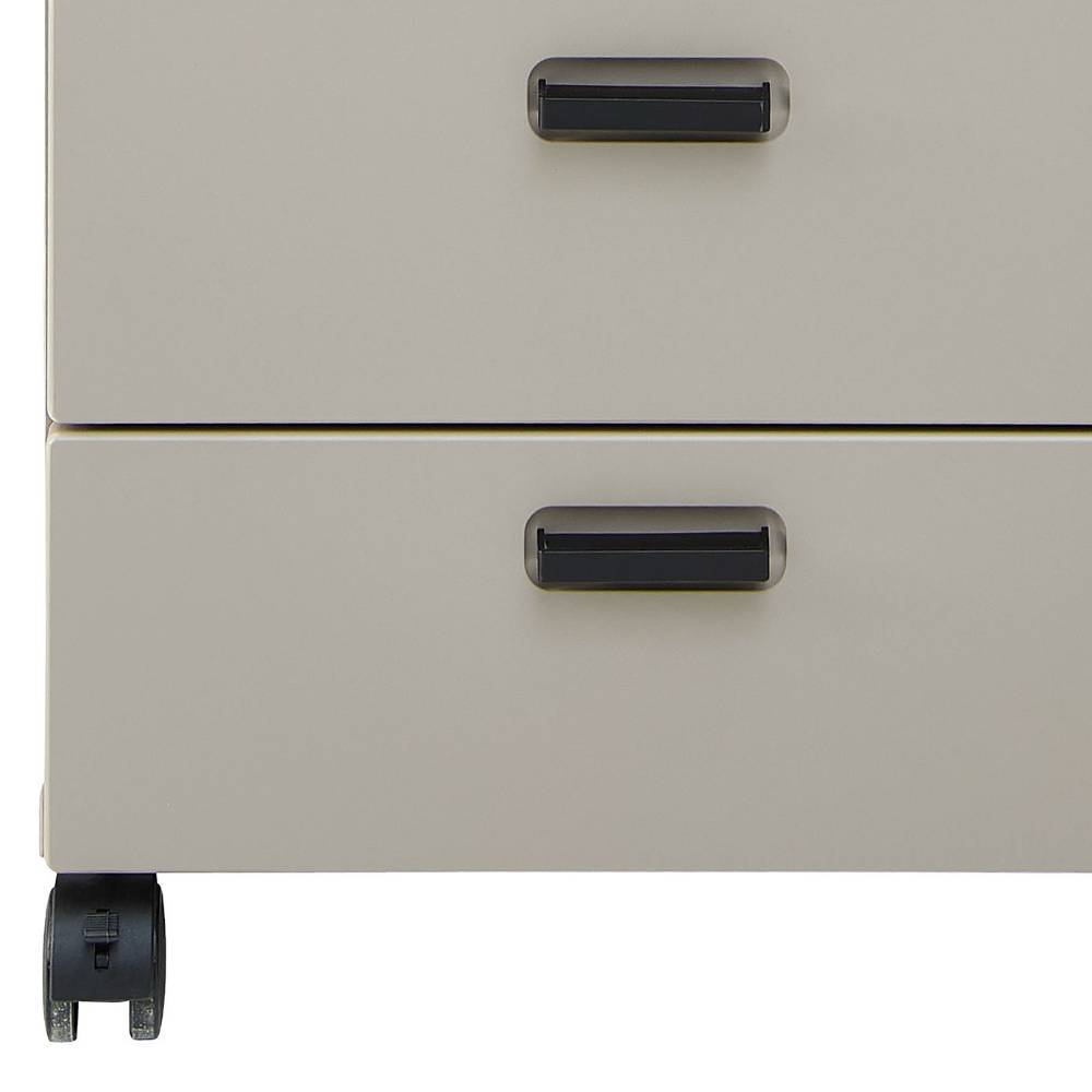 Schreibtisch Rollcontainer in Grau - Dorota