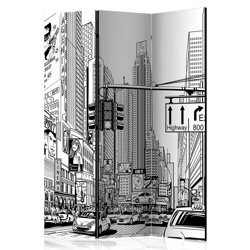 Paravent mit Druck New York im Comic Style - Gregoriano