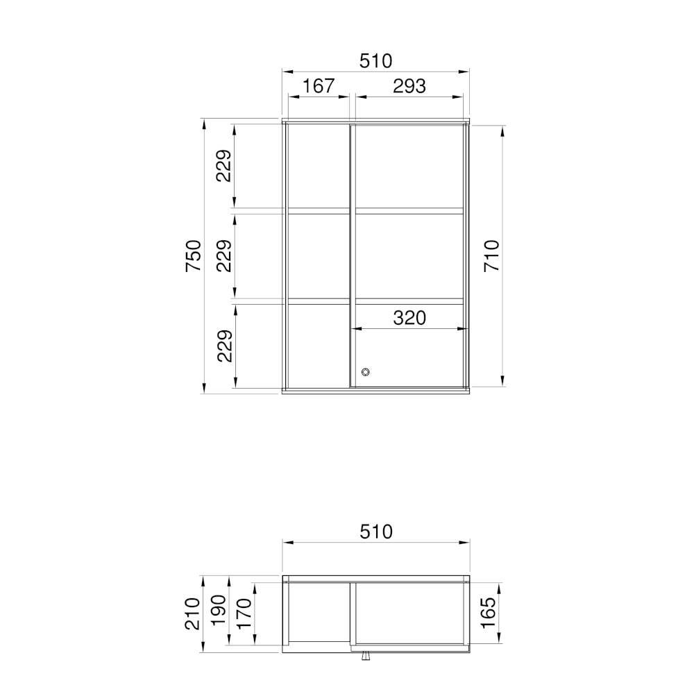 Badezimmer Hängeschrank in Grau - Niniana