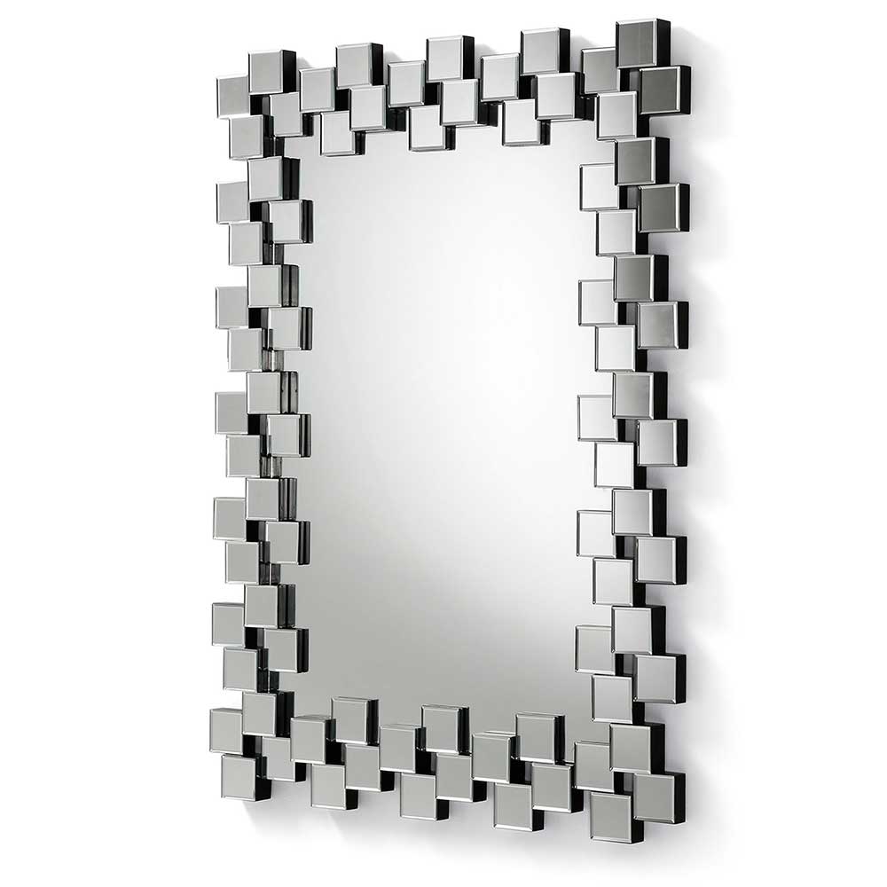 Spiegel mit Rahmen aus Spiegel Quadraten Enjisaco 86x120 cm