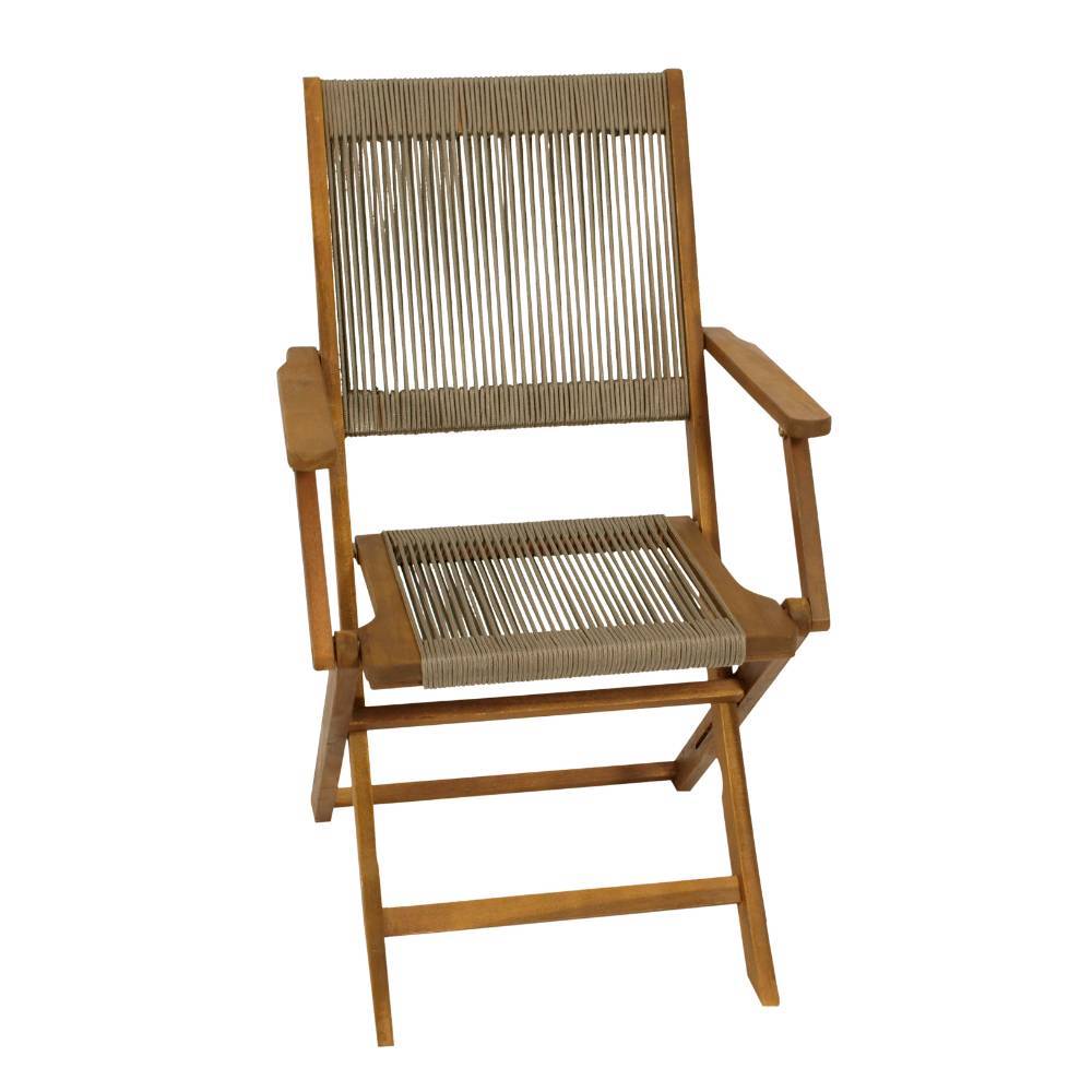 Scandi Chic Gartenstühle mit Kordel Bespannung - Sacalobra (2er Set)