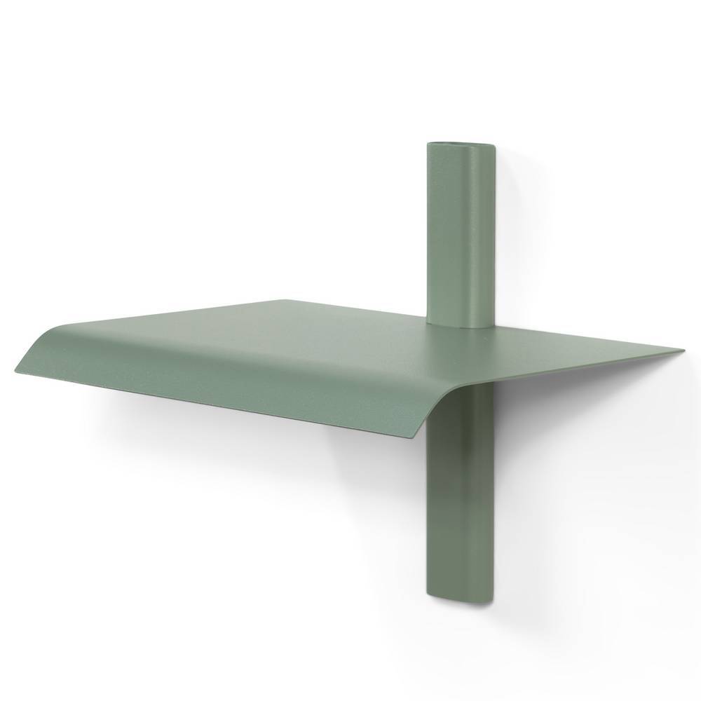 Minimalistisches graugrünes Hängeboard aus Metall für Flur oder Bad – Giulia