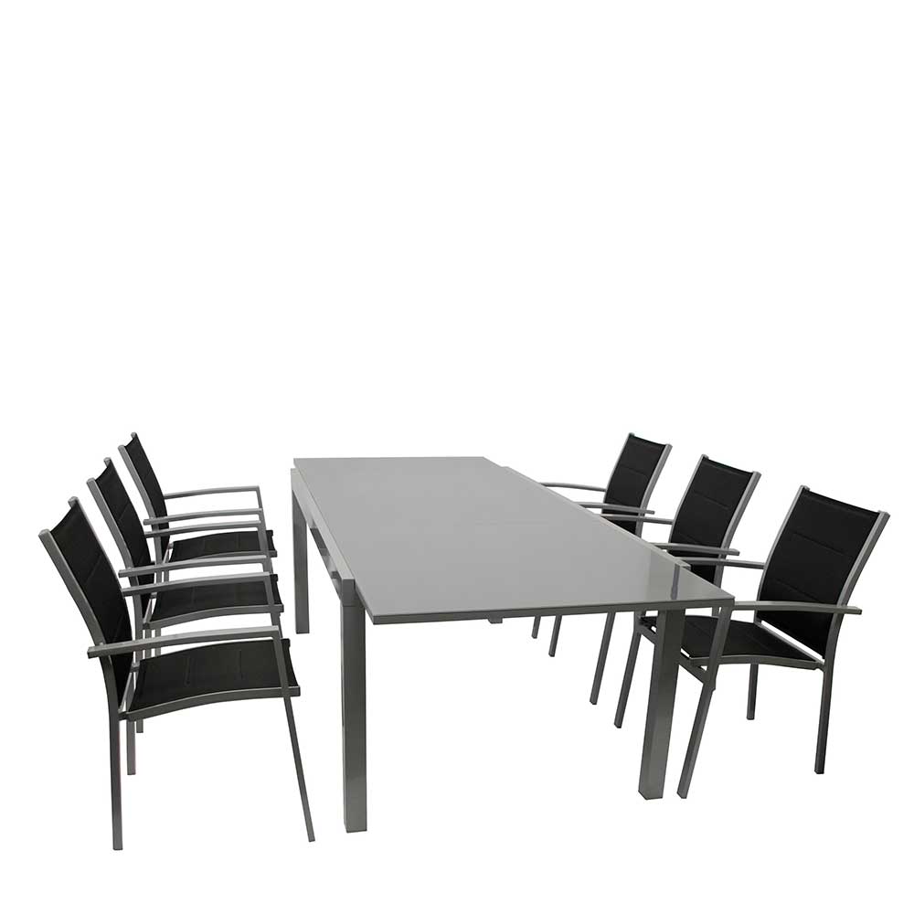 Gartensitzgruppe mit sechs Sitzplätzen - Capo (siebenteilig)