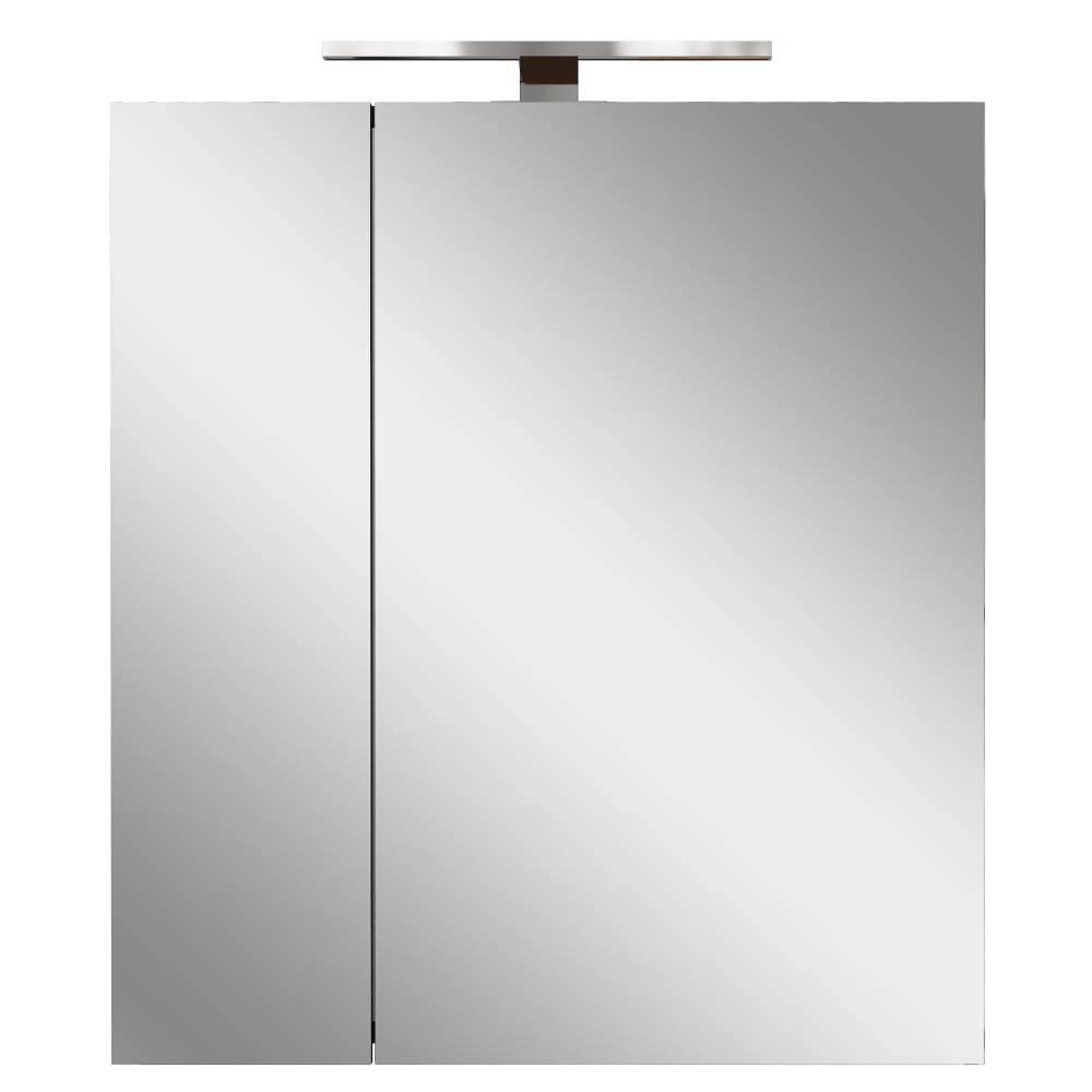 2-türiger Bad-Spiegelschrank in Dunkelgrau - Miclesias