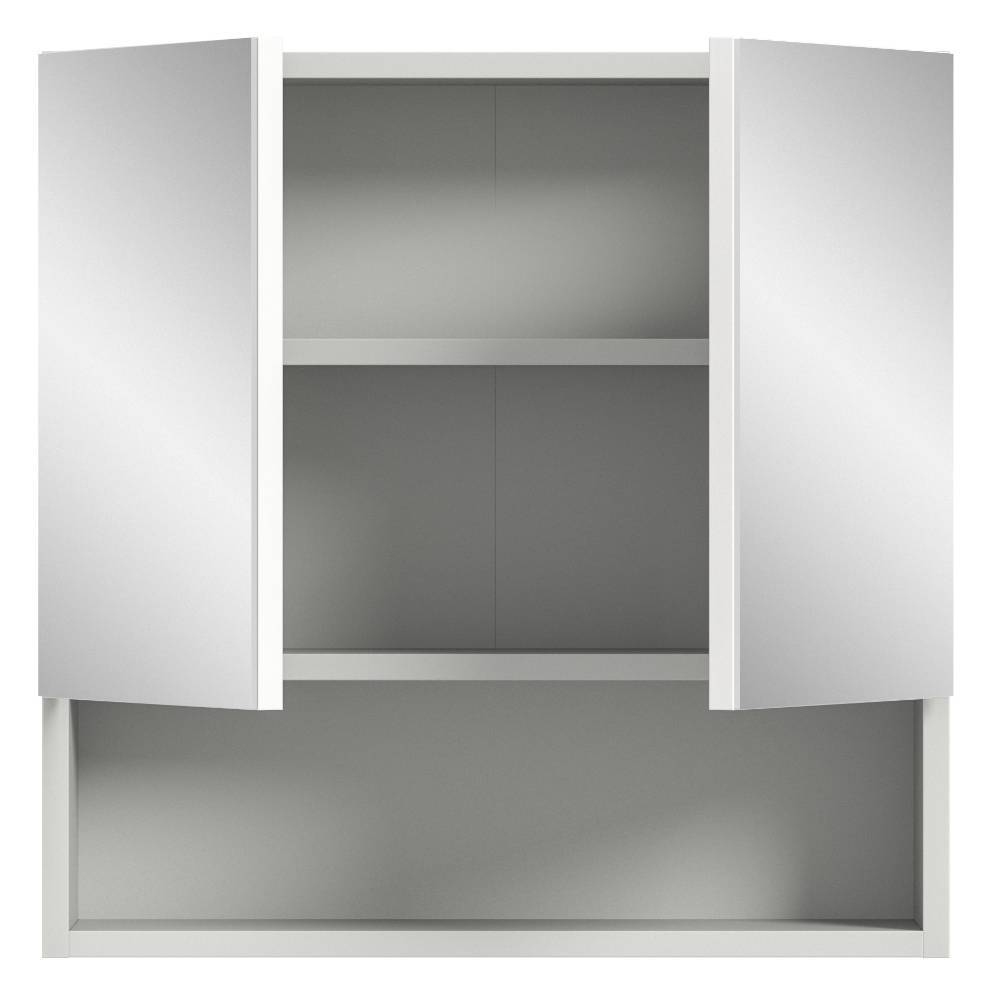 2-türiger Spiegelschrank mit Ablagefach - Queenlo