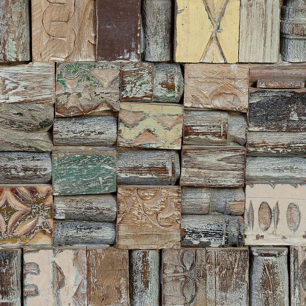 Design Holztruhe mit flachem Deckel - Gregoriana