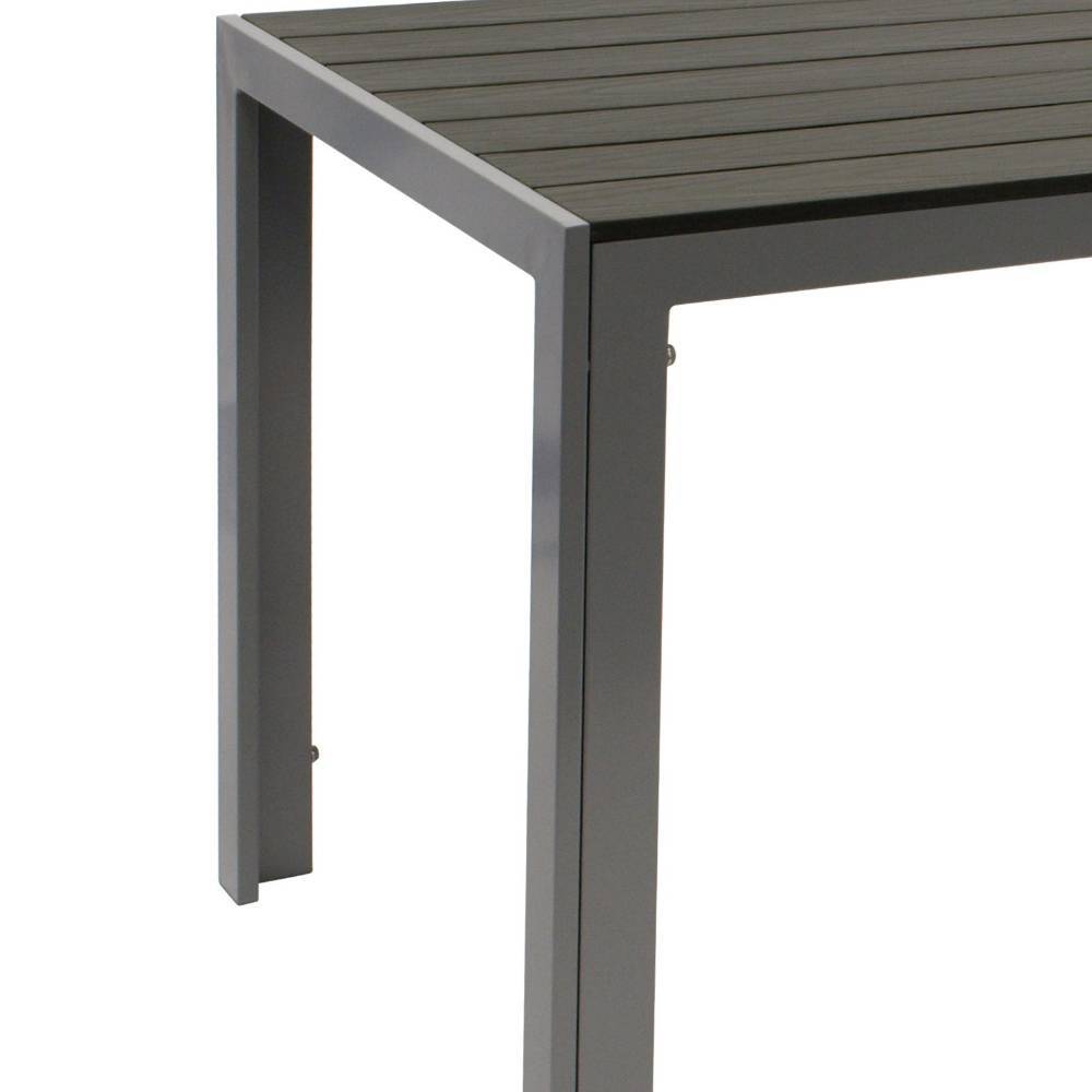 Aluminium Gartentisch mit Kunststoff in Holzoptik - Kurtisma