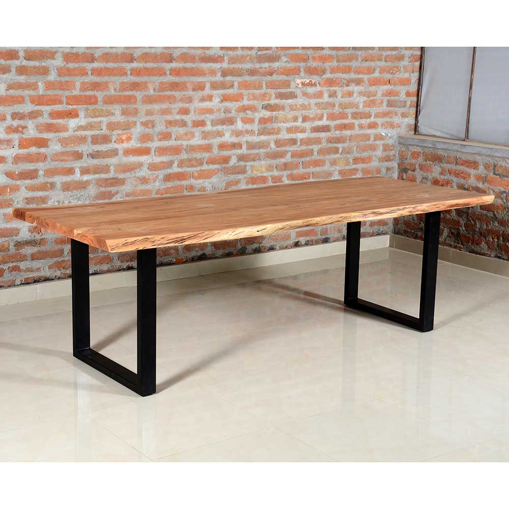 U-Fuß Tisch mit natürlicher Baumkante - Puzian
