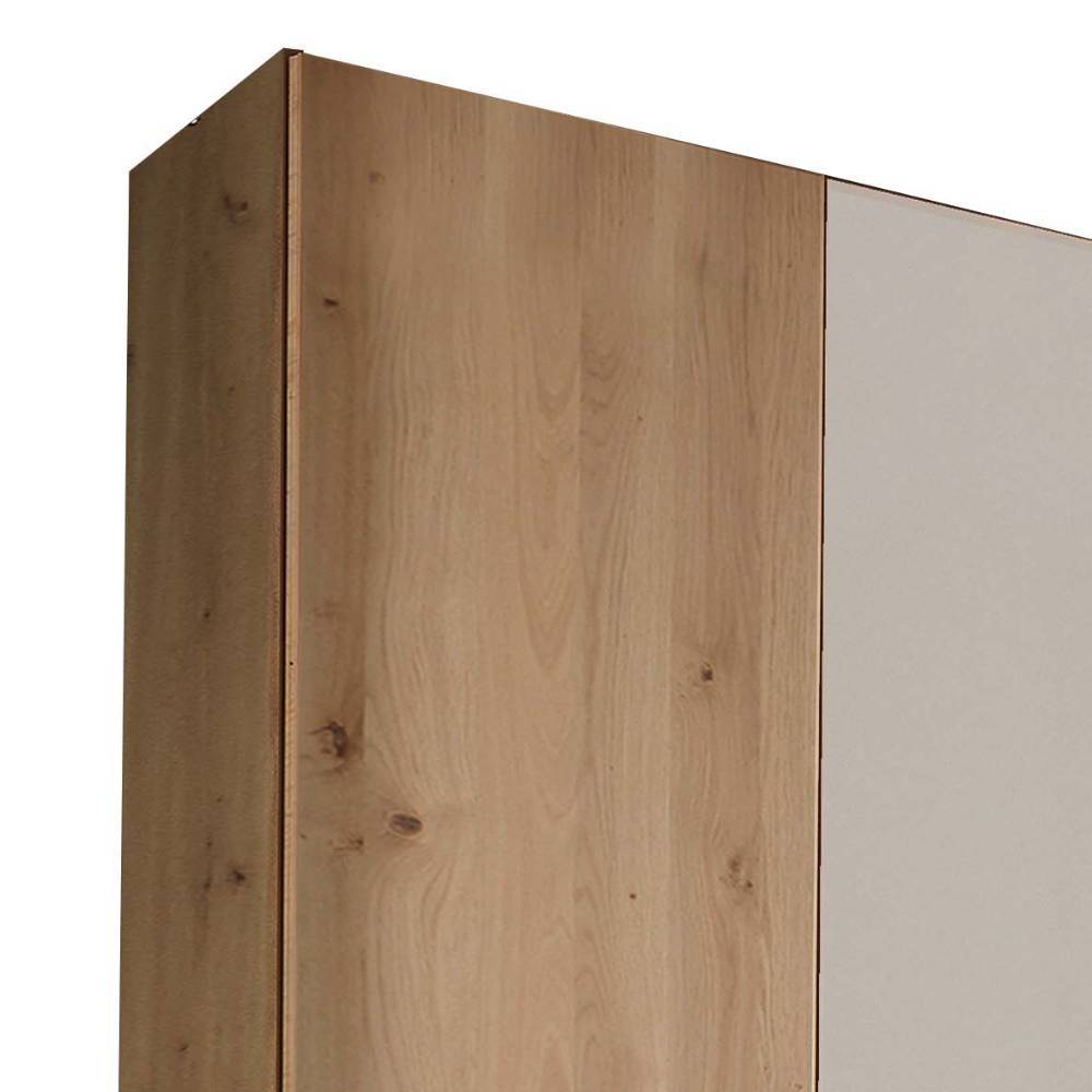 5-türiger Kleiderschrank in Eiche Bianco - Nikoba