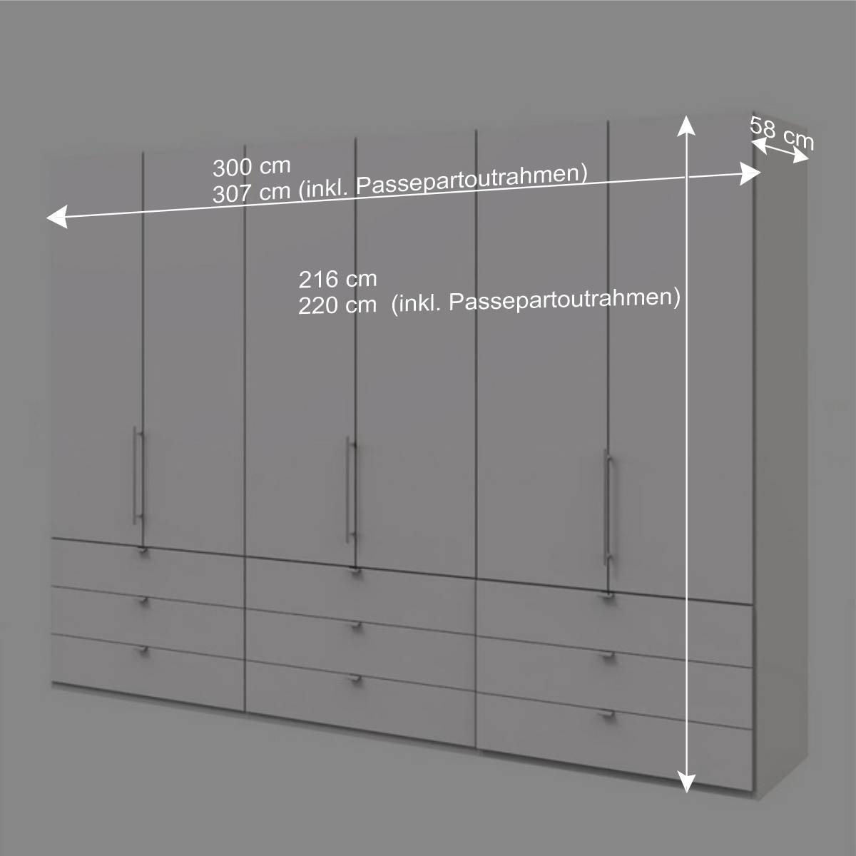 Stauraum Kleiderschrank mit neun Schubladen - Donpiave