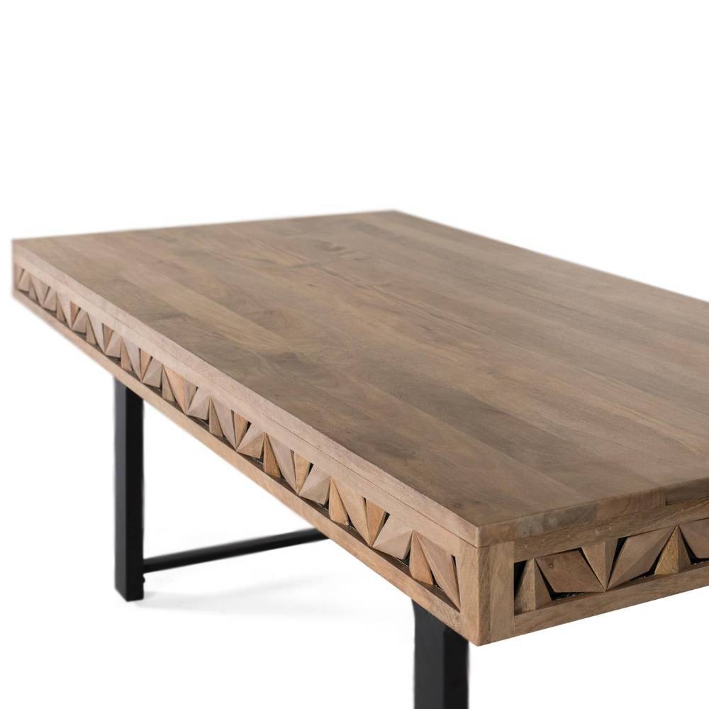 200x100 Designtisch aus Mangobaum Massivholz - Trian