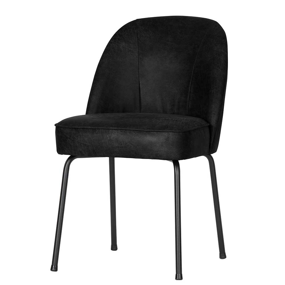 Schwarze Stühle aus Recyclingleder - Amaikan (2er Set)