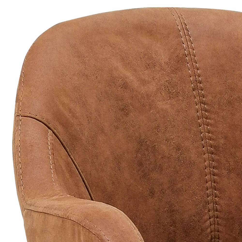 Drehbarer Armlehnenstuhl in Cognac Braun - Finallo