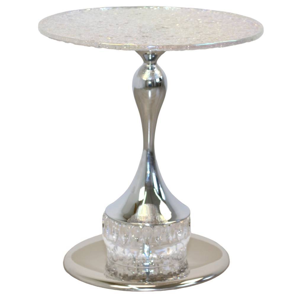 Design-Beistelltisch aus Glas und Eisen - Nadiola