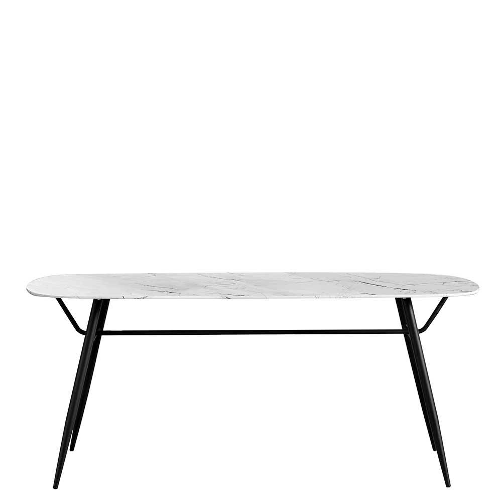 Tisch mit Glasplatte in Marmoroptik - Rivagos