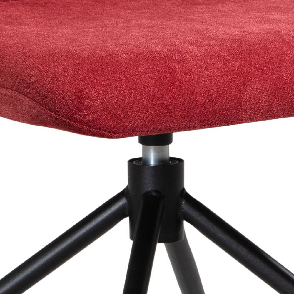 Polsterstühle in Rot und Schwarz - Darius (2er Set)