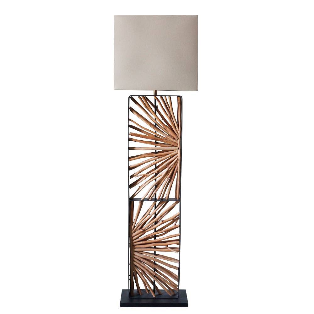 Design-Stehlampe in Beige und Schwarz - Maico