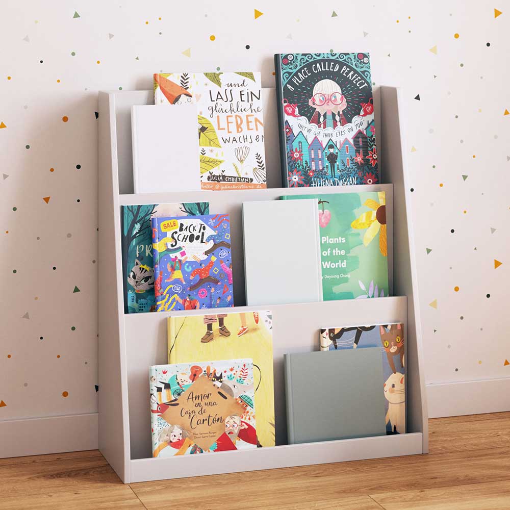 Kinderzimmer Regal für Bücher Montessori Präsentation - Abby