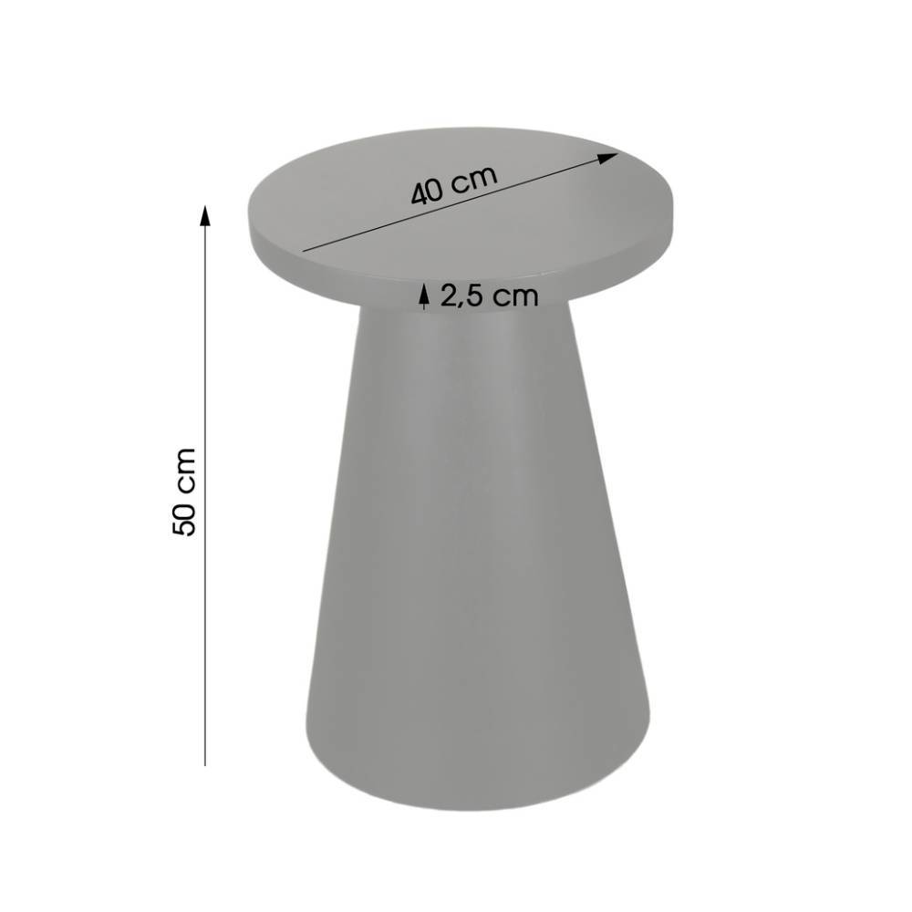 Beistelltisch Maße und Abmessungen 50 cm hoch, 40 cm Durchmesser – Juliessa
