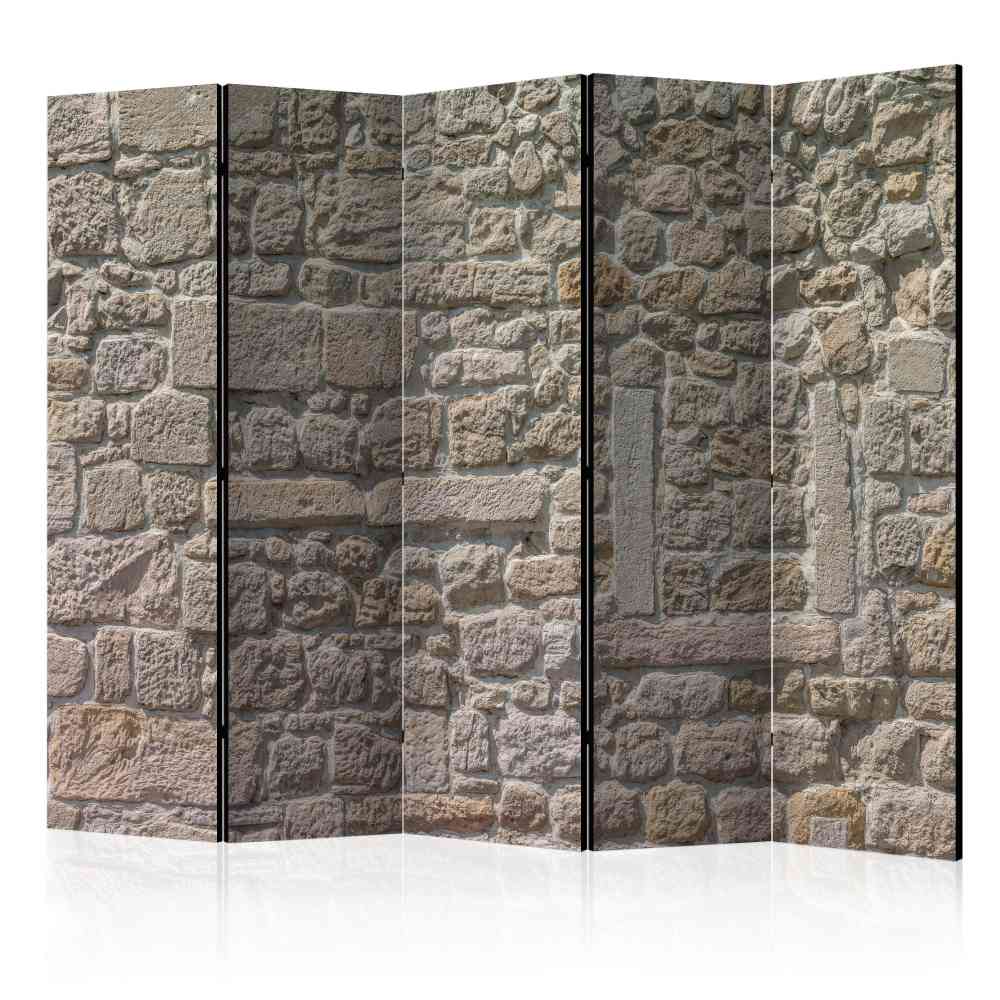 Paravent Trennwand mit Sandstein Mauer - Basiclicata