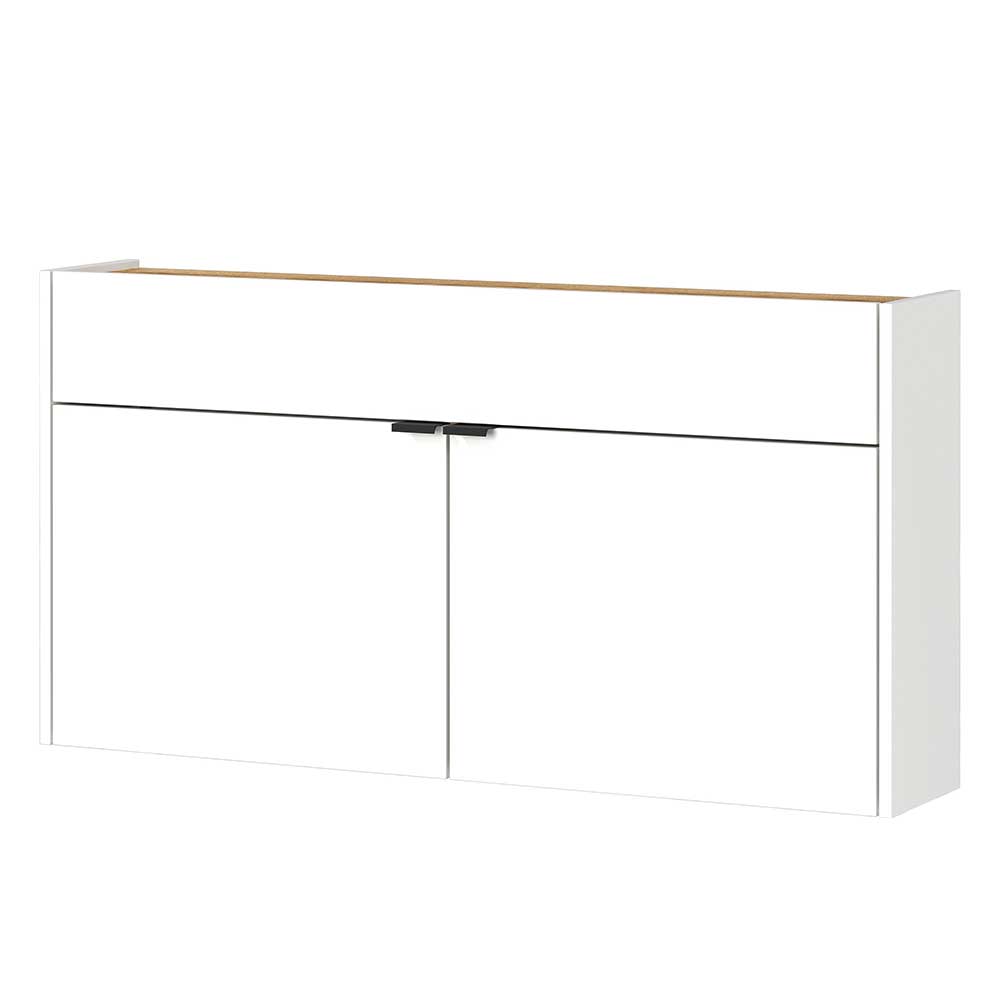 Dielenschrank in Weiß mit Wildeiche - Madita