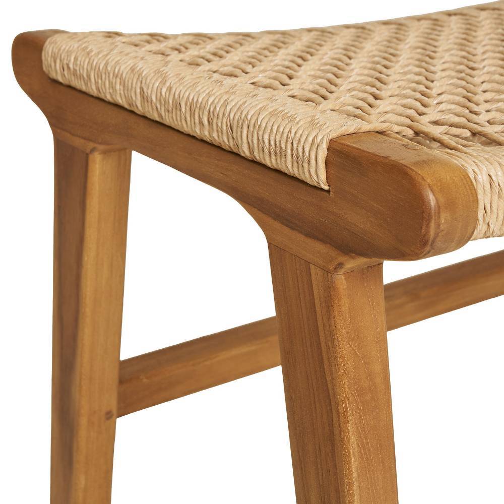 Hocker mit Kordelgeflecht-Sitz - Merlan