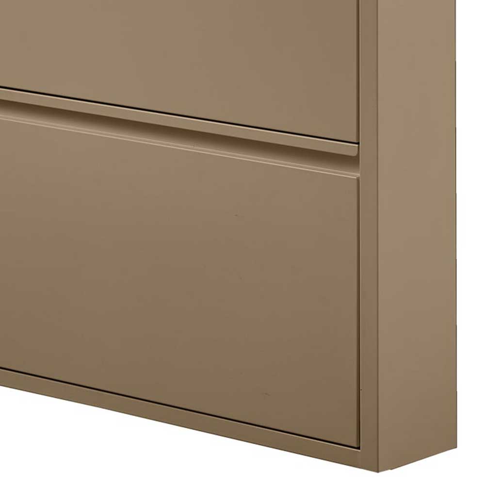 Metall Schuhschrank in Beige - Izzymo