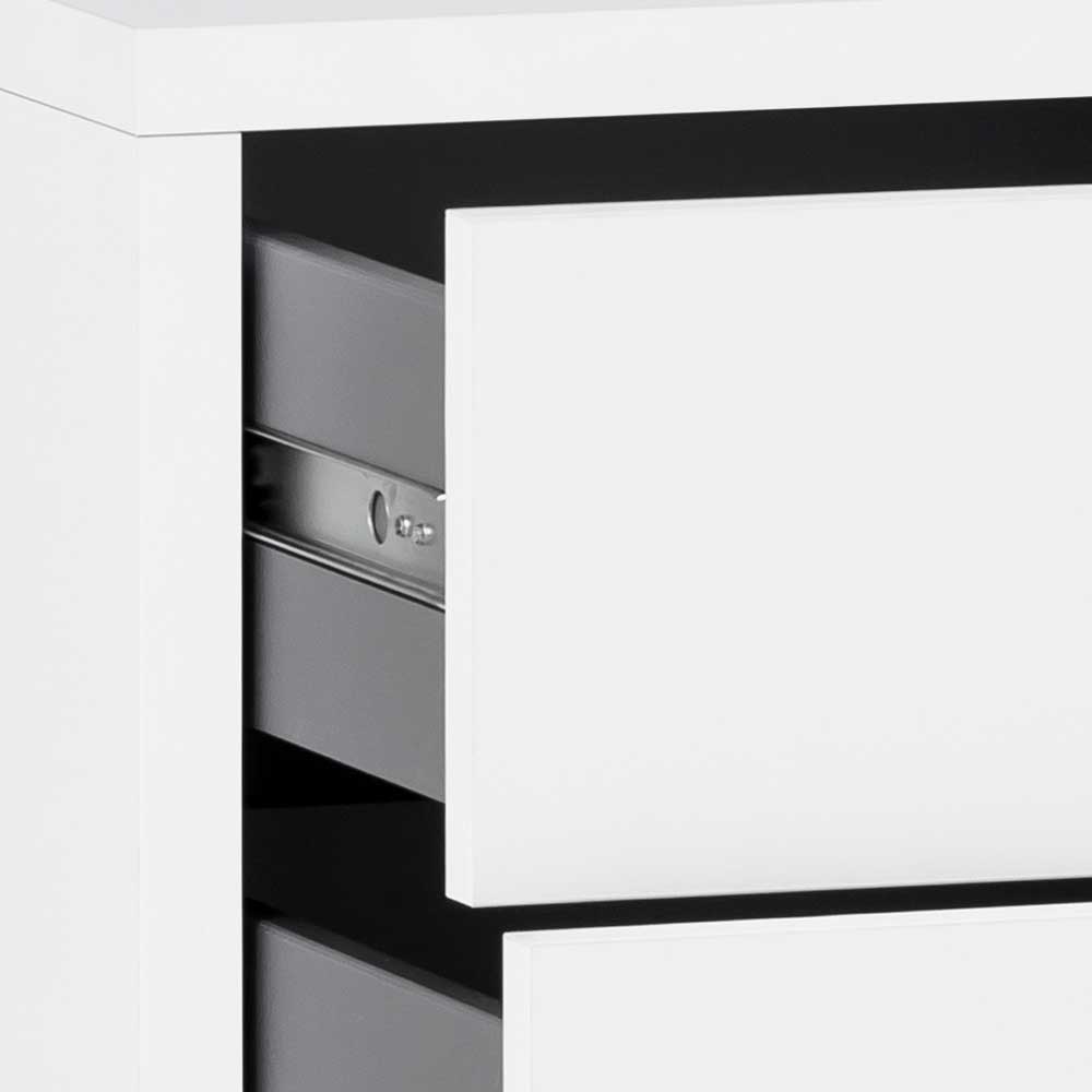 Schreibtisch Rollcontainer in Weiß 42x59x44 - Niuna