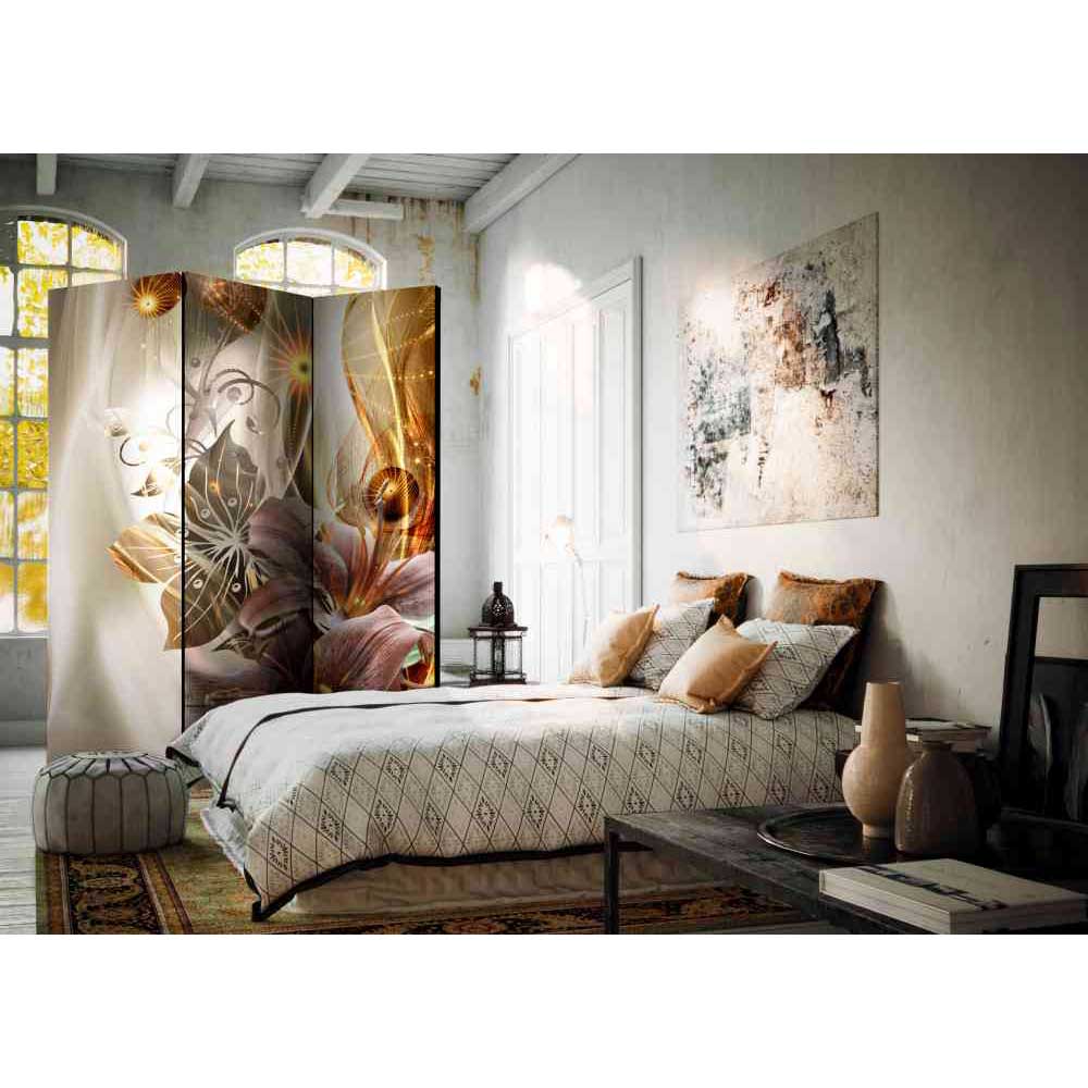 Stilvoller Raumteiler mit Lilien Motiv - Loeesa