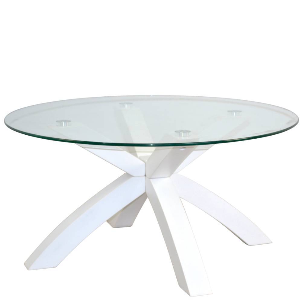 Wohnzimmer Glastisch in runder Form - Englis