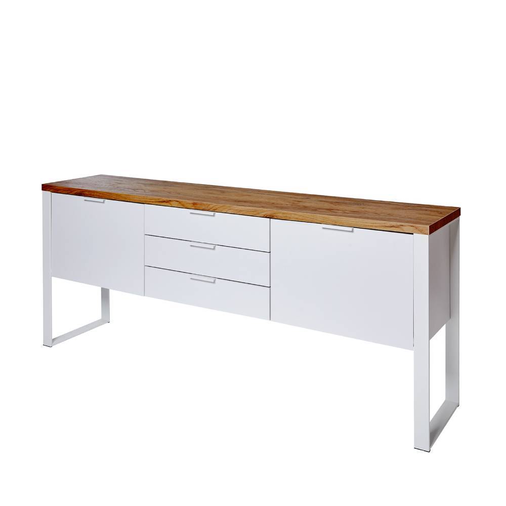 Sideboard in Weiß und Kerneiche - Sanuel