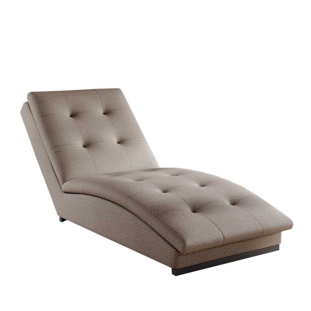 Geschwungene Wohnzimmerliege in Beige - Celloma