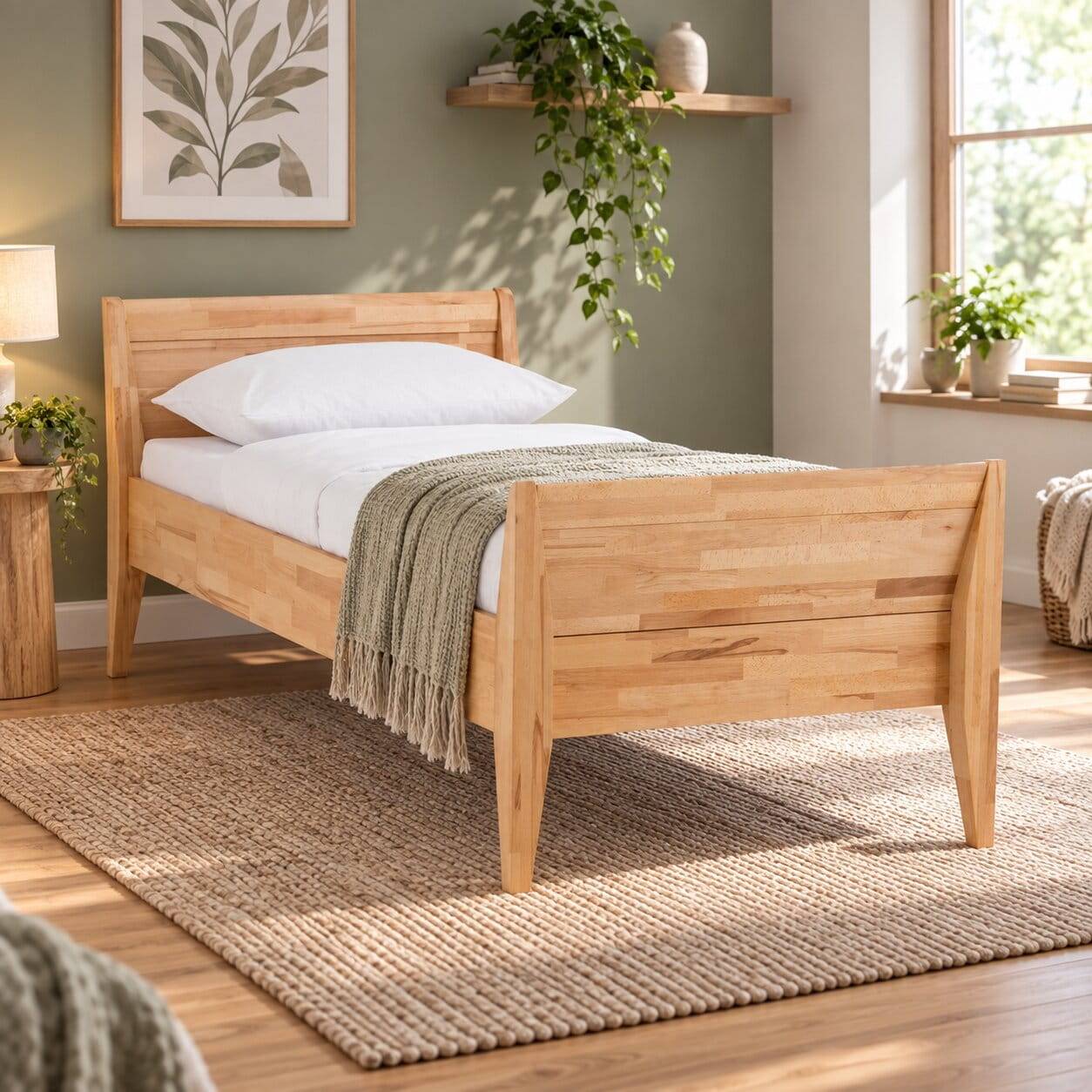 Holz Einzelbett Tagma in Komforthöhe