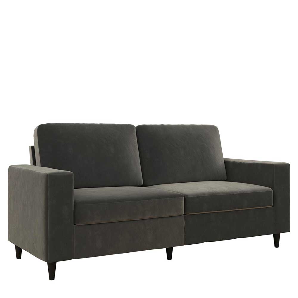 Dreisitzer Couch in Grau Samt - Hippa