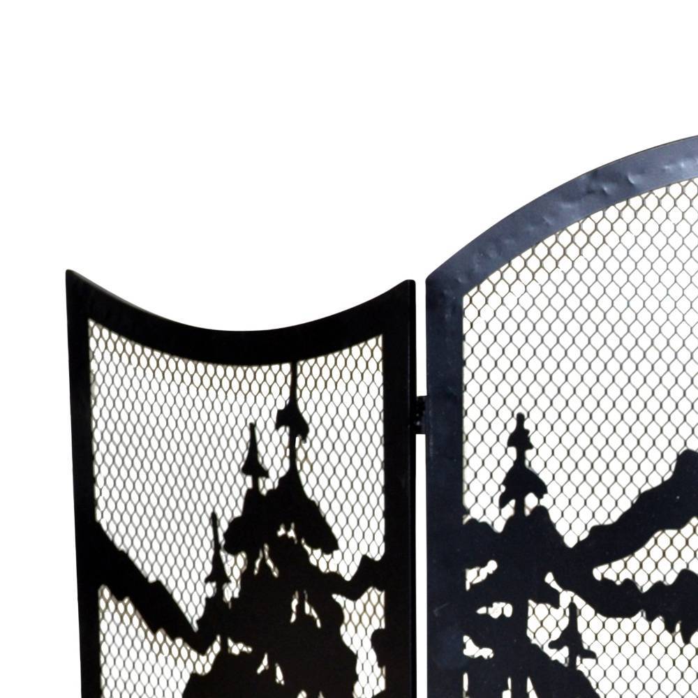 Design-Kamin-Schutzgitter aus drei Elementen - Iniziola
