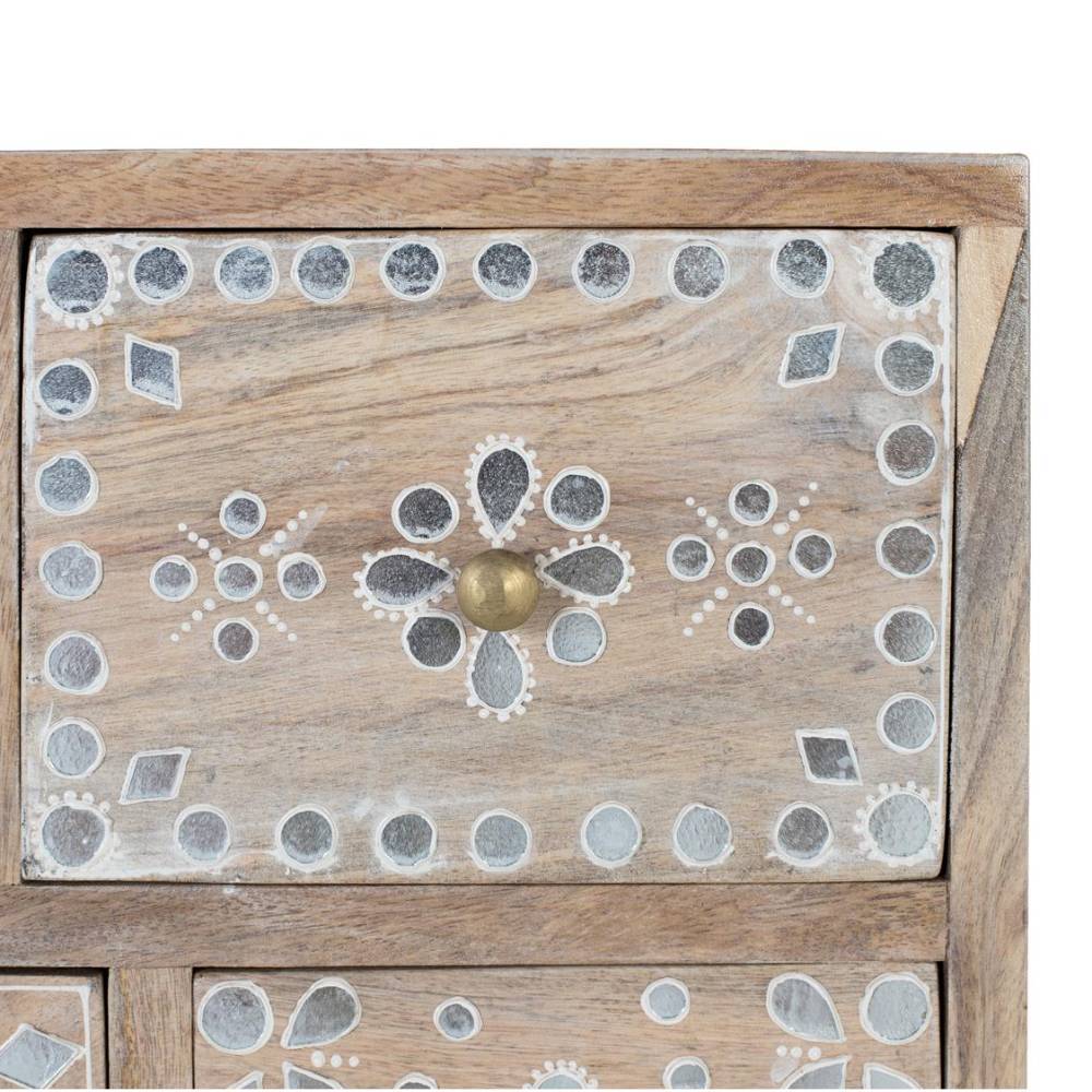 Kompakte Kommode mit weißen Motiven - Flyrelia