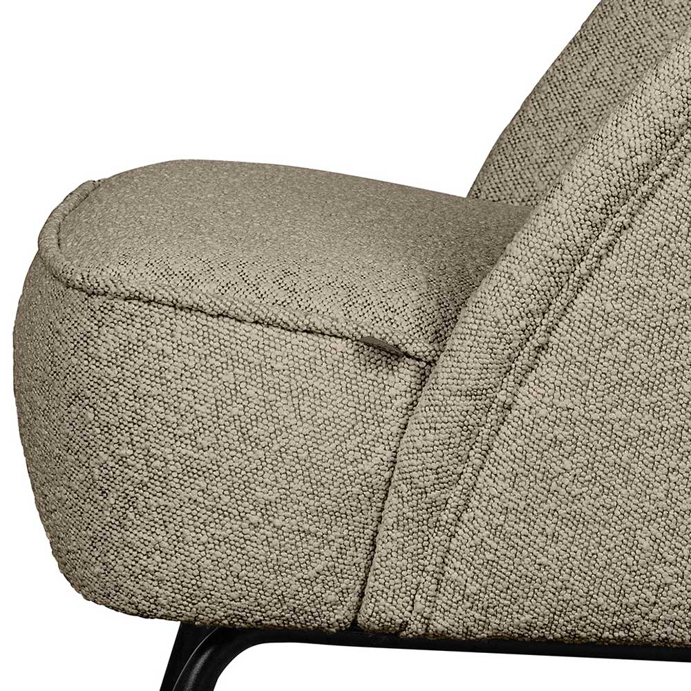 Boucle Loungesessel in Beige - Laderla