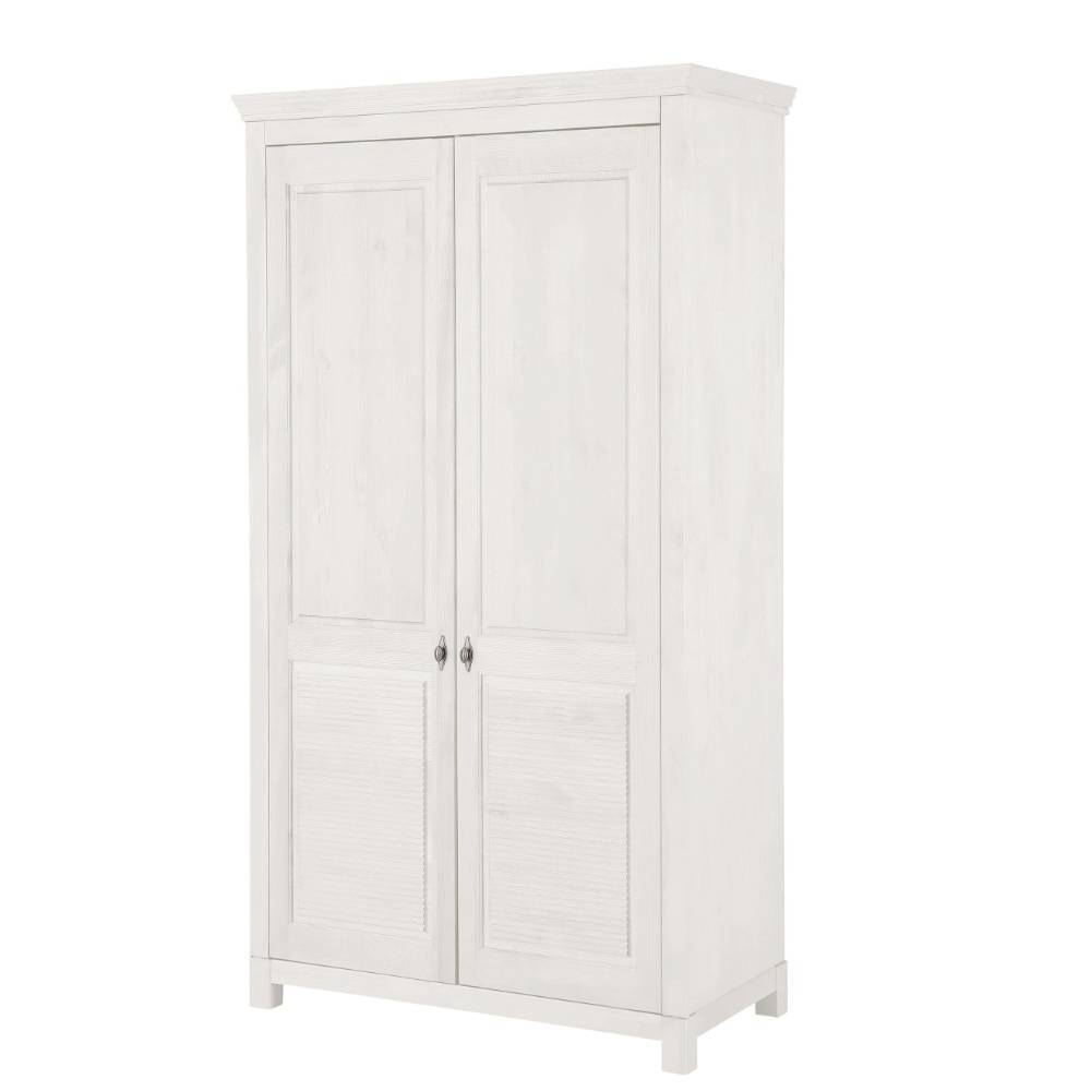 Weißer Kleiderschrank aus Kiefer Massivholz - Filippo