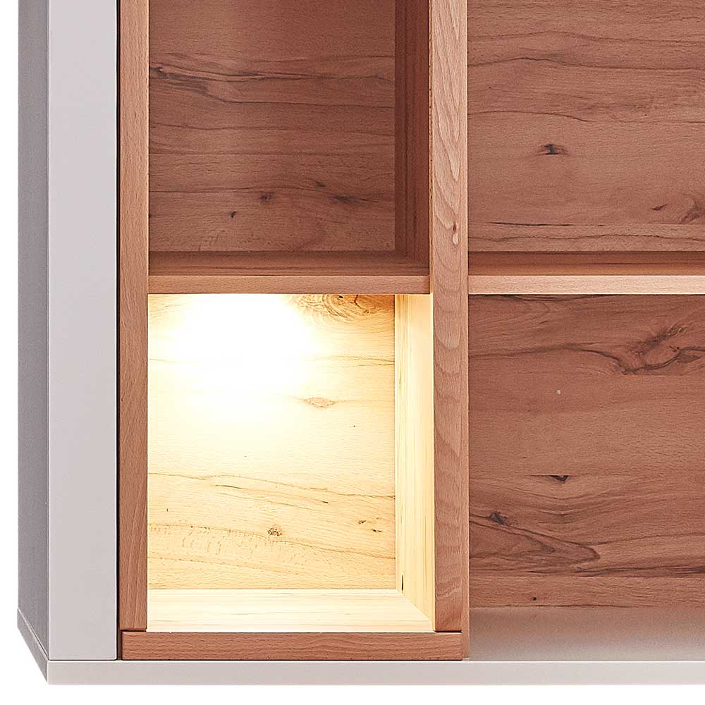 1-türiger Wohnzimmer Hängeschrank mit LED Licht - Connassa