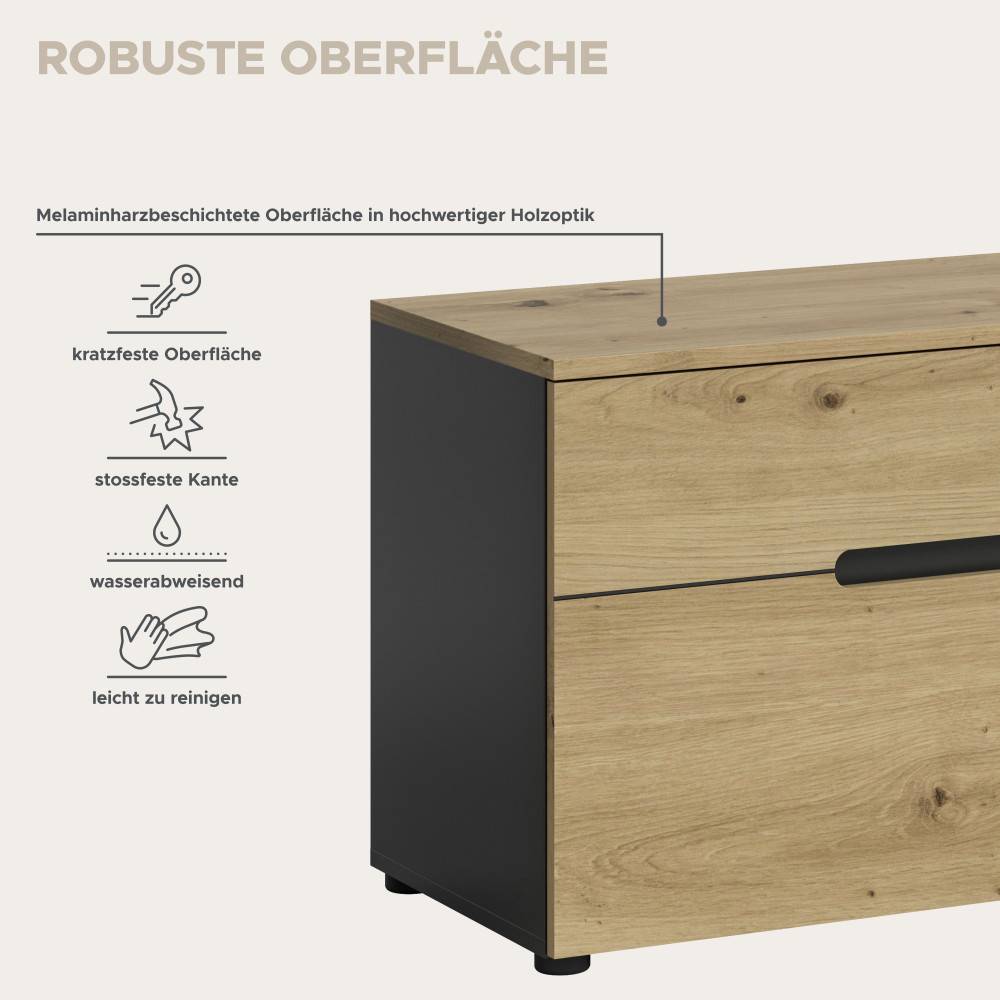 Robuste Melaminharzbeschichtete Oberfläche in Holzoptik, kratzfest und pflegeleicht – Irysma