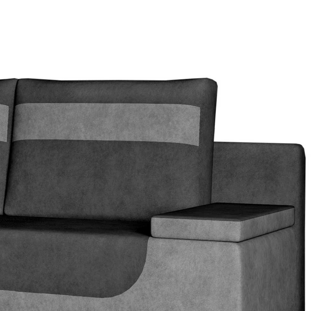 Schlafsofa in Hellgrau und Dunkelgrau Vintage Look - Kuango