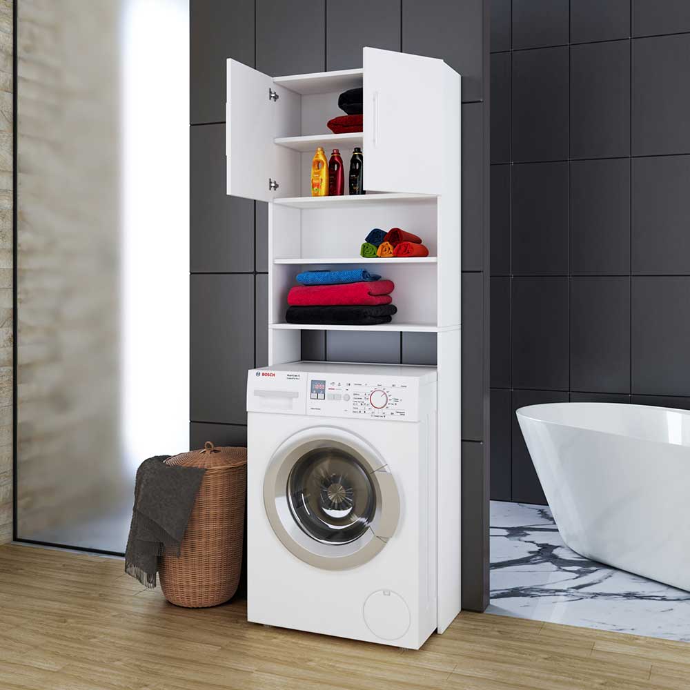 Waschmaschinen Schrank in Weiß - Calla
