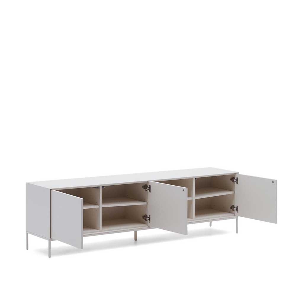 195x55x40 Weißes Lowboard modern - Dresconio