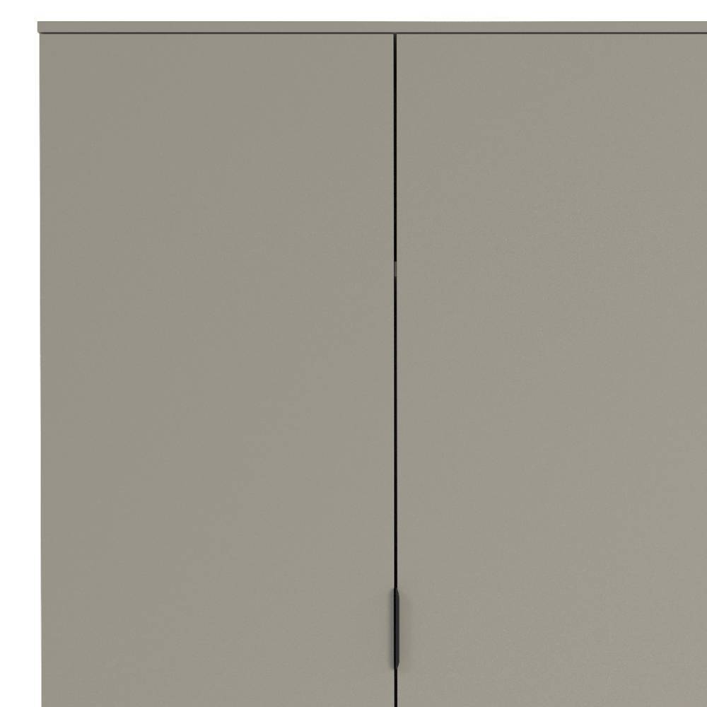 3-türiger Kleiderschrank in Grau - Suzanas