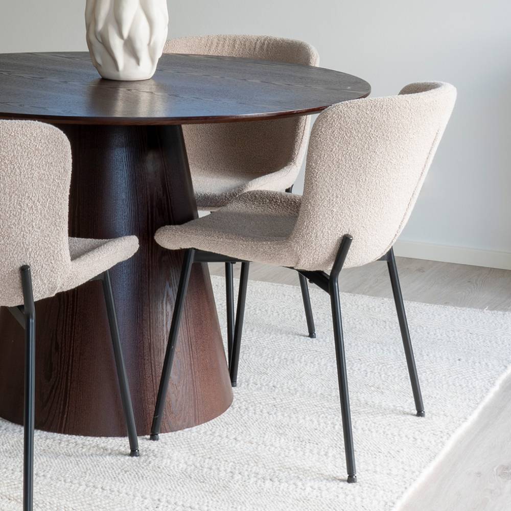 Esszimmer Möbelset mit rundem Tisch - Crystono (fünfteilig)