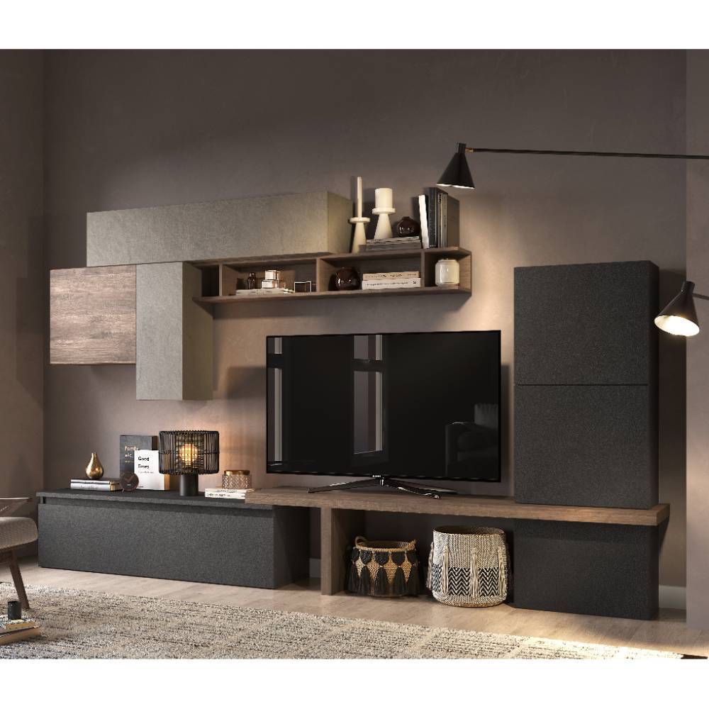 Wohnzimmer Schrank- und Wandboard-Set modern - Jenfa (neunteilig)